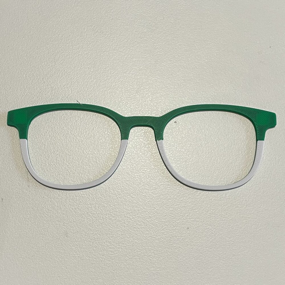 3D Printed Pair Eyewear Topper-Starbucks Green & White